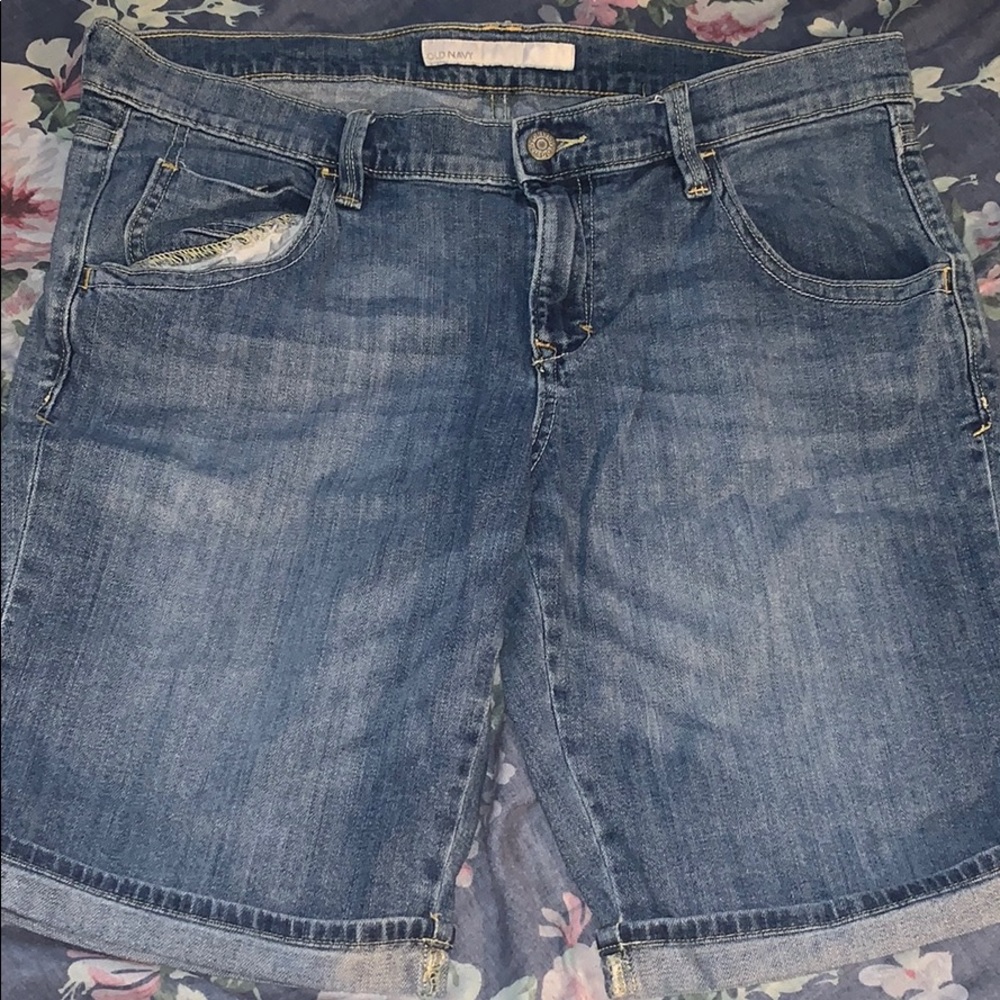 Blue Bermuda Jean Shorts Old Navy